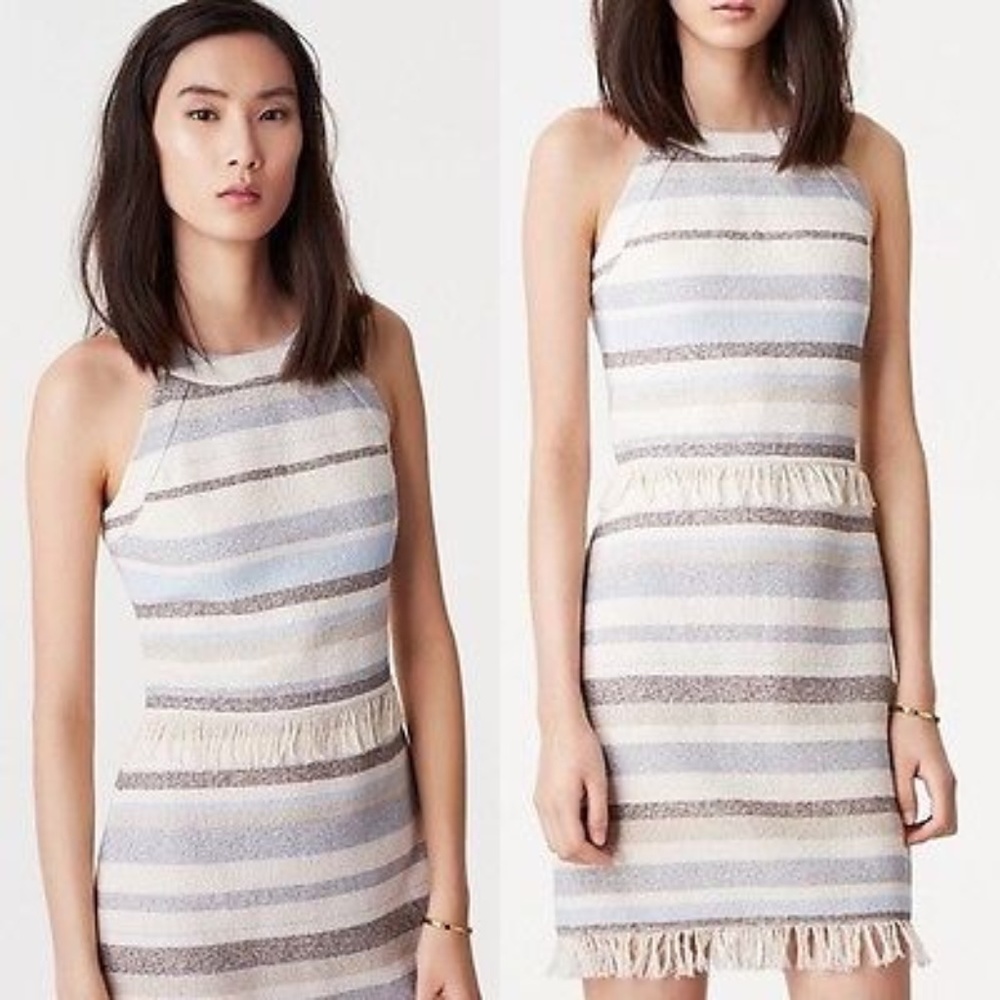 Tory Burch Jane Stripe Fringe Dress - size 6